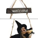 Halloween Retro Witch Ornaments Broom Ghost Hang Up Props Halloween House Decoration Festive Party Supplies Halloween Pendant - Image 6
