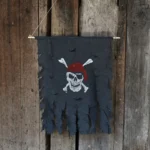 Halloween Decoration Jolly Roger Skull Banner Pirate Flag Party Supplies, Small Size: 47 x 51cm - Image 2