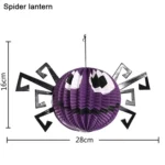 3 PCS / Set Creative Funny Halloween Pumpkin Bats Spider Pendant Paper Decoration and Props Horror - Image 4