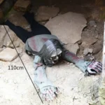 Halloween Decorations Horror Crawling Ghosts Simulation Long Hair Bald head Ghosts - Image 3