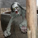 Halloween Decorations Horror Crawling Ghosts Simulation Long Hair Bald head Ghosts - Image 4