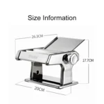 QZ150 Household Kitchen Integrated Stainless Steel Manual Pressing Machine Pasta Machine - Image 3