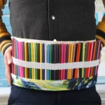 48 Slots Van Gogh Oil Painting Print Pen Bag Canvas Pencil Wrap Curtain Roll Up Pencil Case Stationery Pouch - Image 2