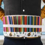 36 Slots Cartoon Animal Print Pen Bag Canvas Pencil Wrap Curtain Roll Up Pencil Case Stationery Pouch - Image 2