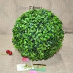 Artificial Aglaia Odorata Plant Ball Topiary Wedding Event Home Outdoor Decoration Hanging Ornament, Diameter: 10.7 inch - Image 2