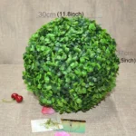Artificial Aglaia Odorata Plant Ball Topiary Wedding Event Home Outdoor Decoration Hanging Ornament, Diameter: 14.7 inch - Image 2