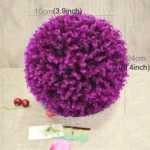 Artificial Purple Eucalyptus Plant Ball Tree Wedding Event Home Outdoor Decoration Hanging Ornament, Diameter: 9.5 inch - Image 2