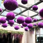 Artificial Purple Eucalyptus Plant Ball Tree Wedding Event Home Outdoor Decoration Hanging Ornament, Diameter: 9.5 inch - Image 6