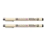 2 PCS Archival Pigment Ink Drawing Fineliner Pens Nib Manga Micron Pen - Image 2
