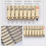 2 PCS Archival Pigment Ink Drawing Fineliner Pens Nib Manga Micron Pen - Image 7