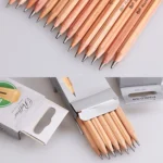 12pcs Drawing Writing Sketch Wooden Pencil Pre-sharpened 2B Art Graphite Pencils - Image 7
