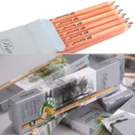 12pcs Drawing Writing Sketch Wooden Pencil Pre-sharpened 2B Art Graphite Pencils - Image 8