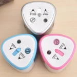 Office School Stationery Battery Operated Dual Slots Electric Colored Pencil Sharpener, Random Color Delivery - Image 4