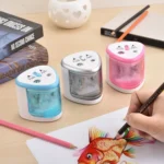 Office School Stationery Battery Operated Dual Slots Electric Colored Pencil Sharpener, Random Color Delivery - Image 5