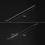 4 PCS Reusable Stainless Steel Drinking Straws + 1 x Cleaner Brush Set Kit - Image 3