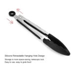 12 inch Silicone Non-slip Food Bread Barbecue BBQ Clip Tongs Kitchen Tools - Image 3
