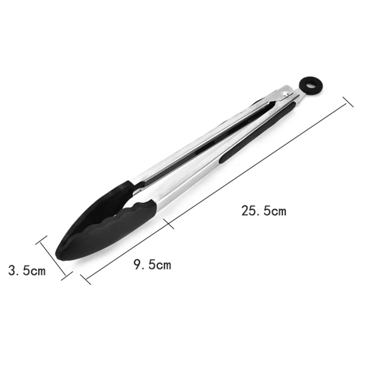 HC6889B_3.webp 12 inch Silicone Non-slip Food Bread Barbecue BBQ Clip Tongs Kitchen Tools - Image 4