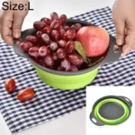 Creative Folding Vegetables Fruits Storage Basket Organizer Drain Basket, L, Size: 29.5*23.5*10cm