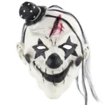 Halloween Festival Party Latex Devil Clown Frightened Mask Headgear, with Hair - Image 2