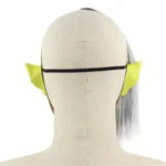 Halloween Festival Party Latex Green Face Clown Frightened Mask, with Hair - Image 5