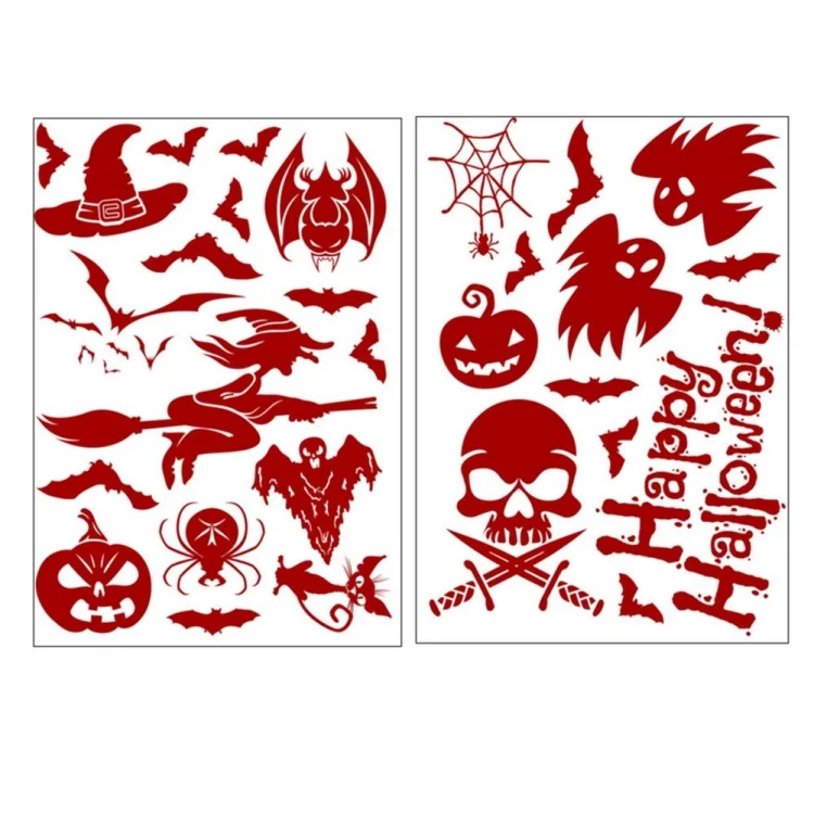 HC6937_3.webp Halloween Decorations PVC Creative Blood-printed Wall Stickers Window Stickers, Size: 25*30cm, Random Style Delivery - Image 4