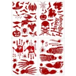 Halloween Decorations PVC Creative Blood-printed Wall Stickers Window Stickers, Size: 25*30cm, Random Style Delivery - Image 5