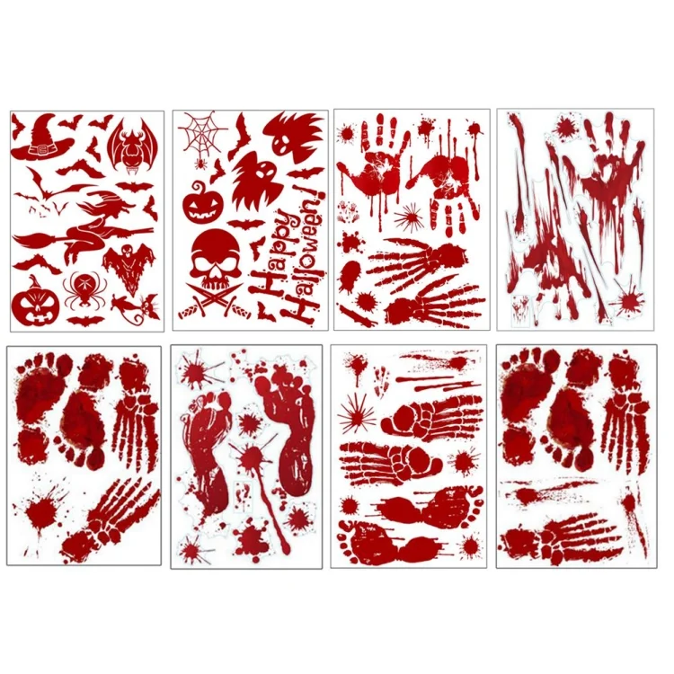 HC6937_5.webp Halloween Decorations PVC Creative Blood-printed Wall Stickers Window Stickers, Size: 25*30cm, Random Style Delivery - Image 6