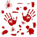 Halloween Decorations PVC Creative Blood Handprints and Footprints Wall Stickers Window Stickers, Random Style Delivery - Image 2