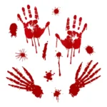 Halloween Decorations PVC Creative Blood Handprints and Footprints Wall Stickers Window Stickers, Random Style Delivery - Image 3