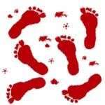 Halloween Decorations PVC Creative Blood Handprints and Footprints Wall Stickers Window Stickers, Random Style Delivery - Image 4