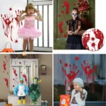 Halloween Decorations PVC Creative Blood Handprints and Footprints Wall Stickers Window Stickers, Random Style Delivery - Image 10