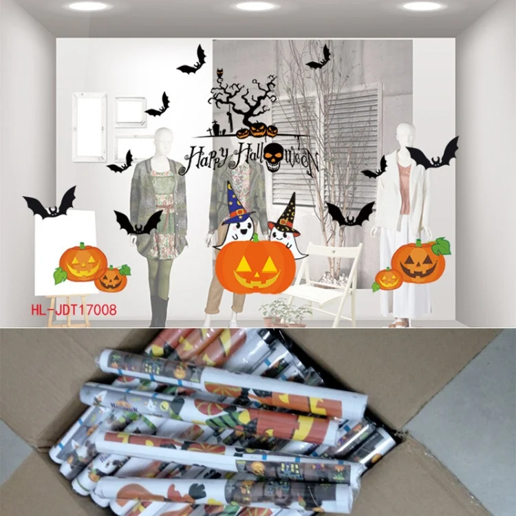 HC6955_3.webp Halloween Decorations PVC Personalized DIY Glass Electrostatic Stickers, Random Style Delivery - Image 4