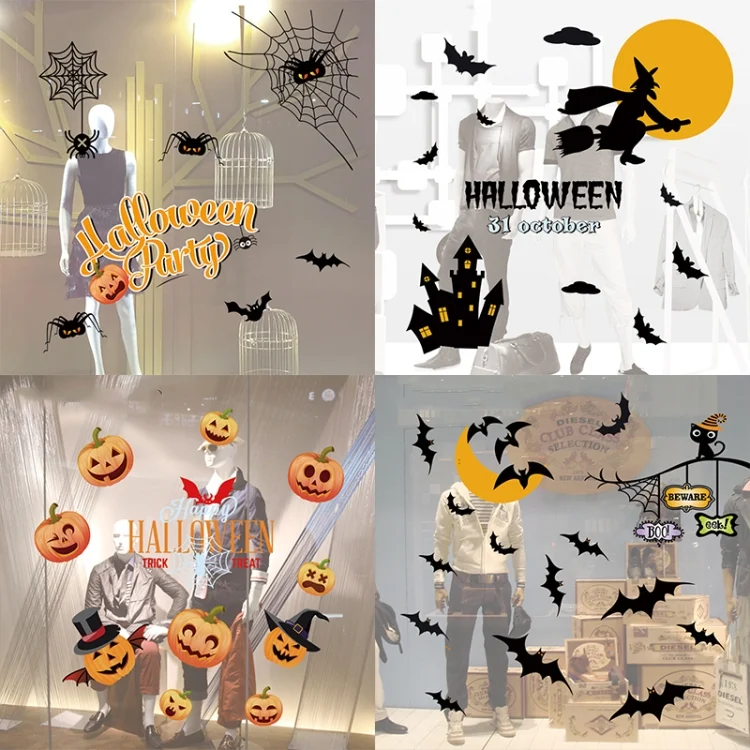 HC6955_5.webp Halloween Decorations PVC Personalized DIY Glass Electrostatic Stickers, Random Style Delivery - Image 6