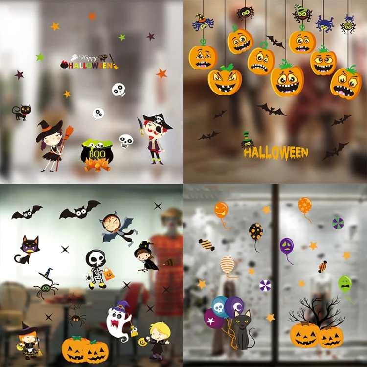 HC6955_6.webp Halloween Decorations PVC Personalized DIY Glass Electrostatic Stickers, Random Style Delivery - Image 7