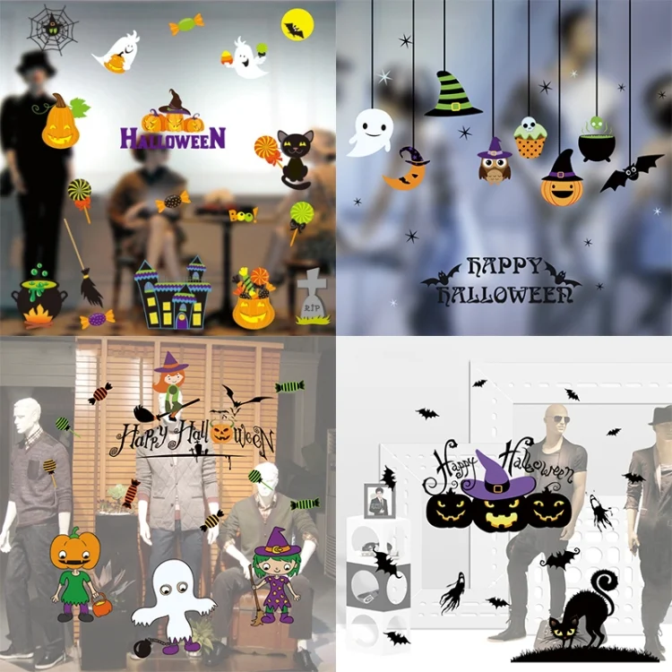 HC6955_7.webp Halloween Decorations PVC Personalized DIY Glass Electrostatic Stickers, Random Style Delivery - Image 8