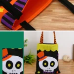Halloween Decoration Creative Cartoon Candy Gift Square Tote for Children, Random Style Delivery - Image 4