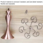 Iron Hanging Wine Glass Shelf Drain Rack Pearl Shape Cup Holder - Image 3