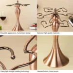 Iron Hanging Wine Glass Shelf Drain Rack Pearl Shape Cup Holder - Image 4