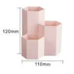 Creative Hexagon Pen Holder Stationery Cosmetics Storage Box - Image 2
