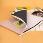 Cactus Pattern Waterproof and Dustproof Canvas File Bag Zipper Data Portable Storage Bag, Random Style Delivery - Image 3