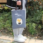 Cactus Pattern Waterproof and Dustproof Canvas File Bag Zipper Data Portable Storage Bag, Random Style Delivery - Image 6