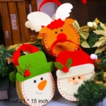 Creative Cartoon New Style Christmas Decoration Santa Gift Bag, Non-woven Fabric Apple Gifts Handbags - Image 3