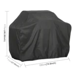 Outdoor Anti-UV Waterproof Dust-proof 210D Oxford Cloth BBQ Square Protective Bag Charcoal Barbeque Grill Cover, Size: 190x70x117cm - Image 2