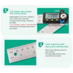 Digital Display Angle Finder Meter Protractor Goniometer Ruler, Measure Range: 500mm - Image 4