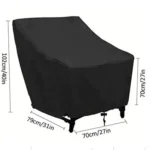 Outdoor Waterproof Dust-proof Oxford Cloth Folding Table Chairs Protective Bag Furniture Set Cover, Size: 102x79x70cm - Image 2