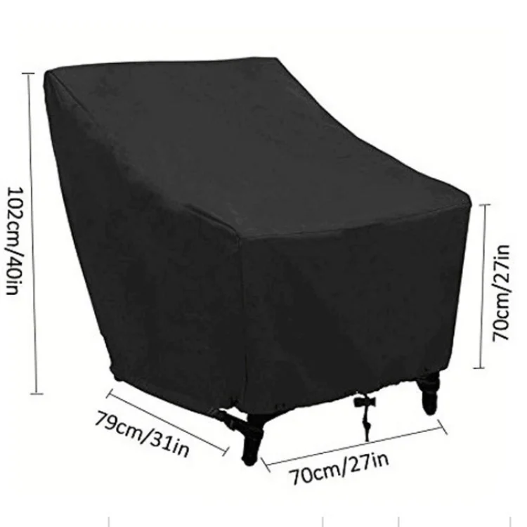HC7233B_1.webp Outdoor Waterproof Dust-proof Oxford Cloth Folding Table Chairs Protective Bag Furniture Set Cover, Size: 102x79x70cm - Image 2