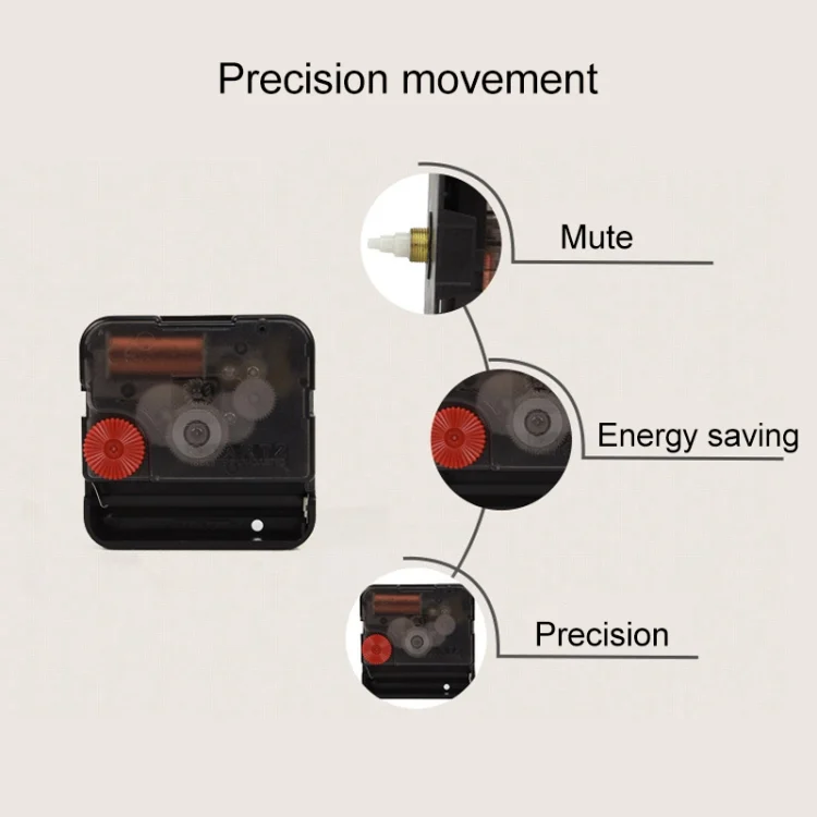 HC7333J_5.webp Retro Wooden Round Single-sided Gear Clock Number Wall Clock, Diameter: 40cm - Image 6