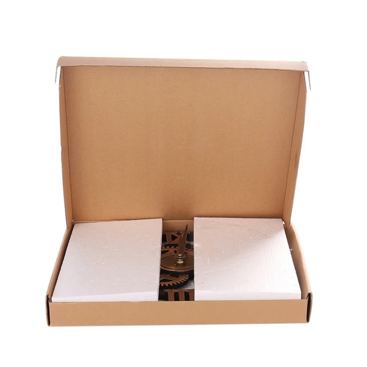 HC7333J_6.webp Retro Wooden Round Single-sided Gear Clock Number Wall Clock, Diameter: 40cm - Image 7