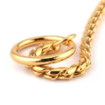 Pet Collars Pet Neck Strap Dog Neckband Snake Chain Dog Chain Solid Metal Chain Dog Collar,Length:50cm - Image 4