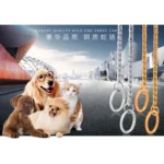 Pet Collars Pet Neck Strap Dog Neckband Snake Chain Dog Chain Solid Metal Chain Dog Collar,Length:55cm - Image 8